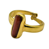 CORAL (MOONGA) Ring - Panch Dhatu - 5 Carat - Free Size