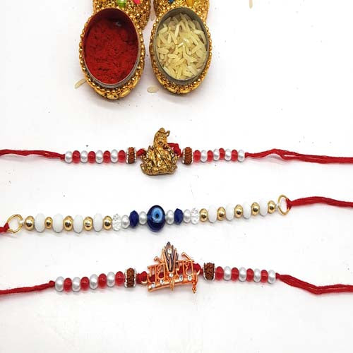 Rakhi combo set of 3 Rakhi for brother  |Rakhi set | Rakhi for brother |rakhi with roli chawal